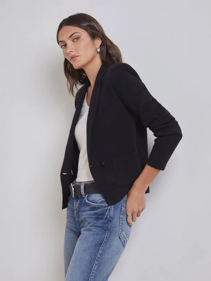 L039Agence Knitwear Women Sofia Knit Blazer Black