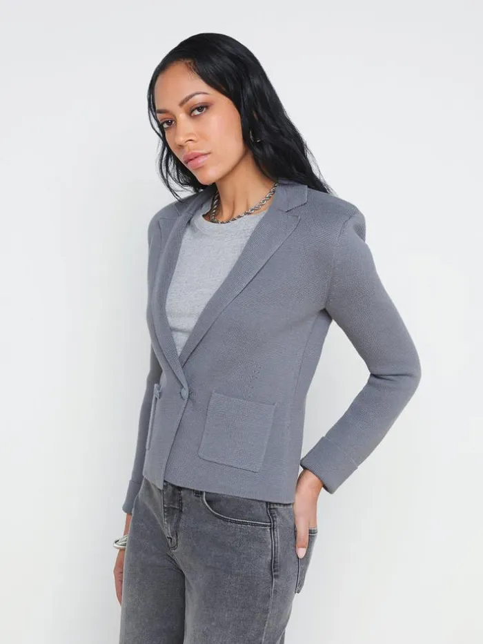 L039Agence Knitwear Women Sofia Knit Blazer Shadow Grey