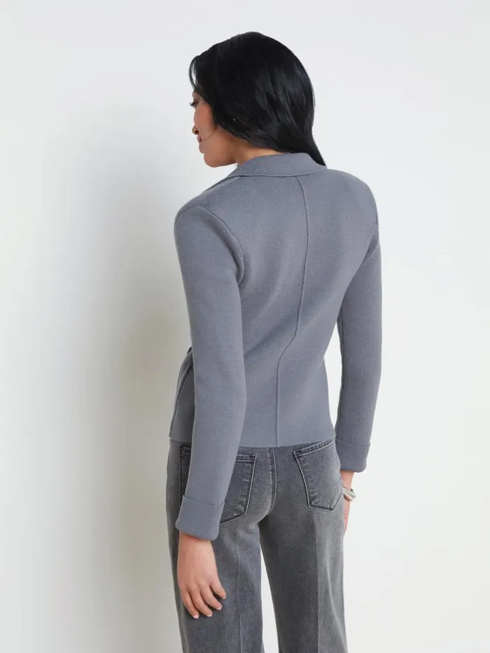 L039Agence Knitwear Women Sofia Knit Blazer Shadow Grey
