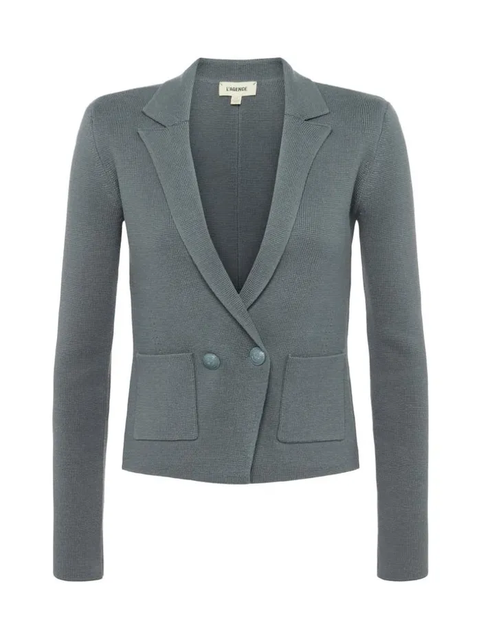 L039Agence Knitwear Women Sofia Knit Blazer Shadow Grey