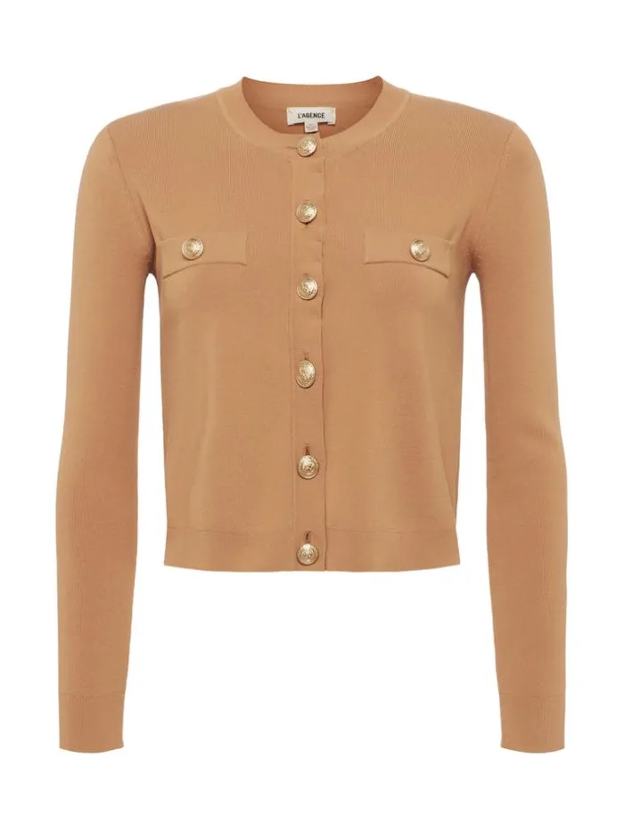 L039Agence Knitwear Women Toulouse Cardigan Soft Camel