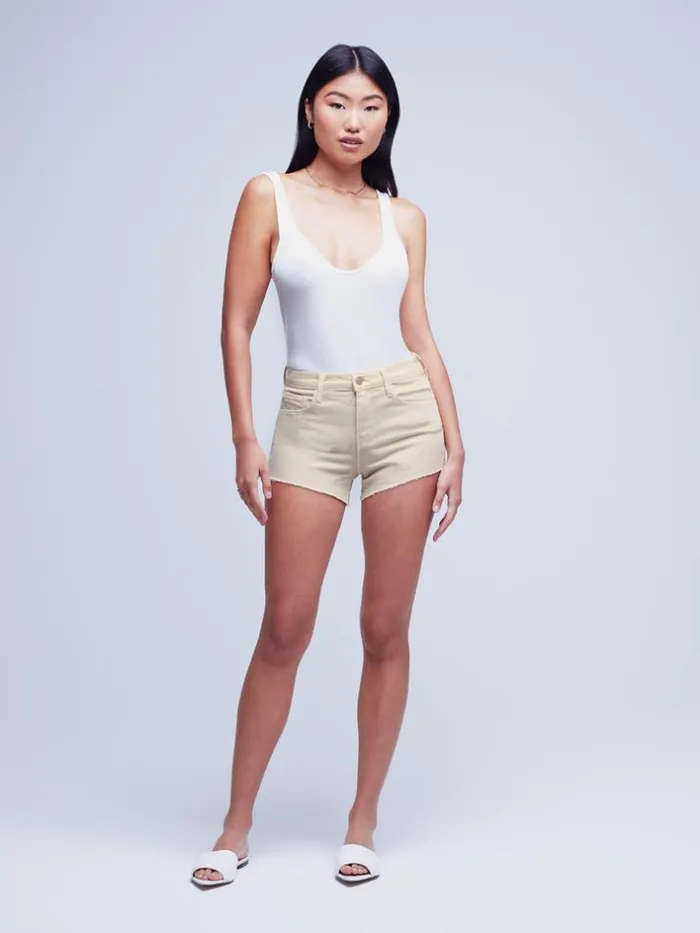 L039Agence Low Rise Denim Women Audrey Short Oat