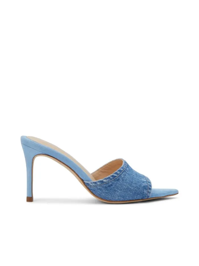 L039Agence Mules Women Lolita Open Toe Mule Blue Denim