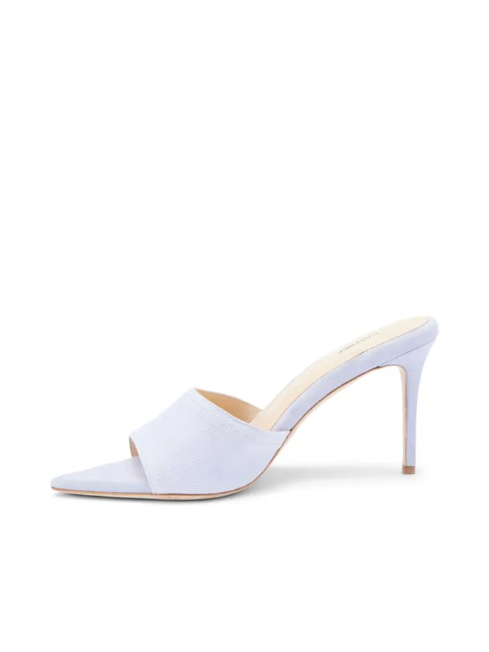 L039Agence Mules Women Lolita Open Toe Mule Lilac Denim
