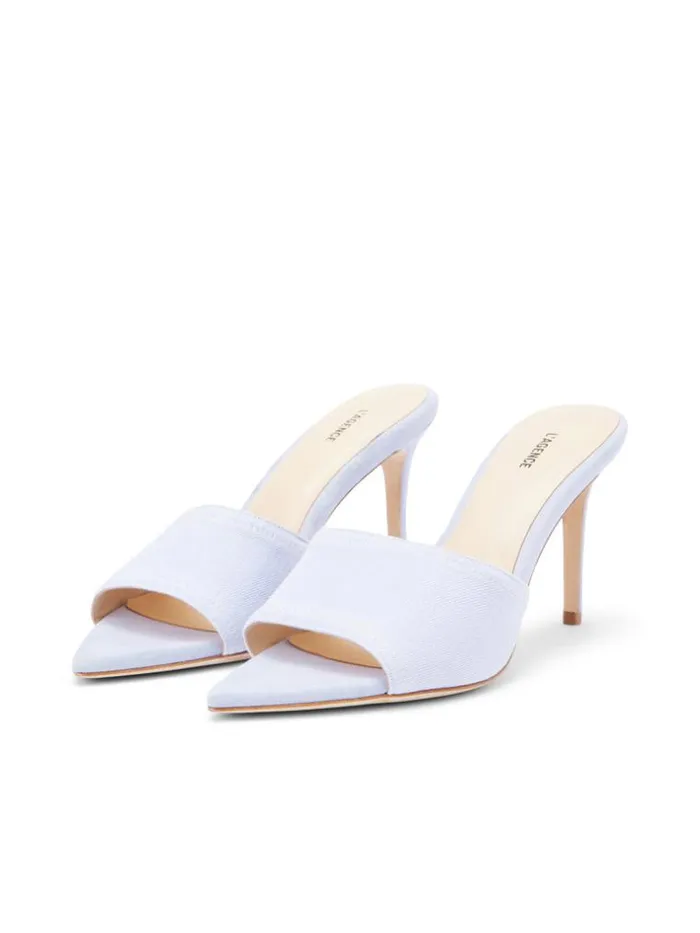 L039Agence Mules Women Lolita Open Toe Mule Lilac Denim