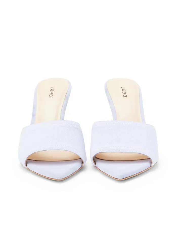 L039Agence Mules Women Lolita Open Toe Mule Lilac Denim