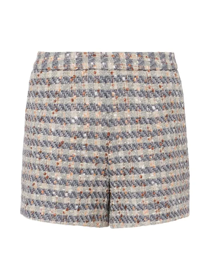 L039Agence Pants Shorts and Skirts Women Ashton Tweed Short Greyecrugold