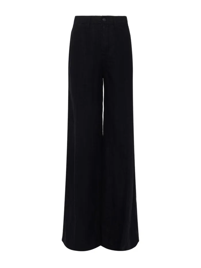 L039Agence Pants Shorts and Skirts Women Brie Linen WideLeg Pant Black