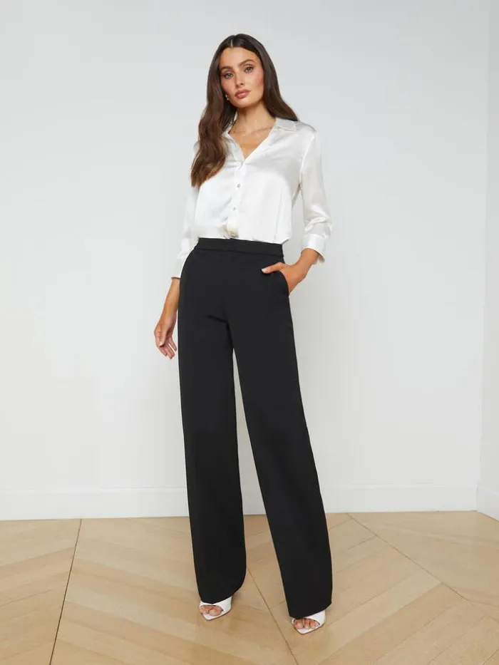 L039Agence Pants Shorts and Skirts Women Livvy StraightLeg Trouser Black
