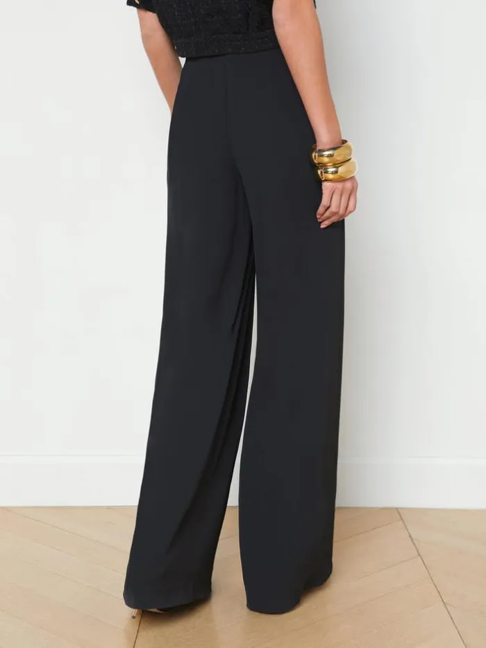 L039Agence Pants Shorts and Skirts Women Nova Pleated WideLeg Pant Black