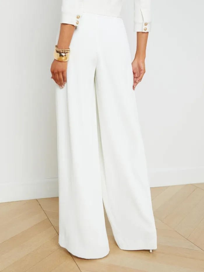 L039Agence Pants Shorts and Skirts Women Nova Pleated WideLeg Pant Ivory