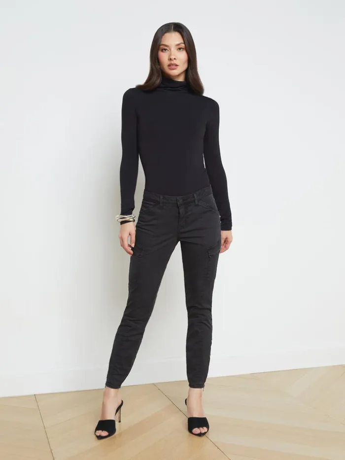 L039Agence Pants Shorts and Skirts Women Patton Cargo Skinny Pant Worn Black