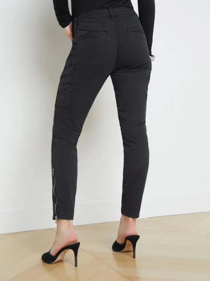 L039Agence Pants Shorts and Skirts Women Patton Cargo Skinny Pant Worn Black
