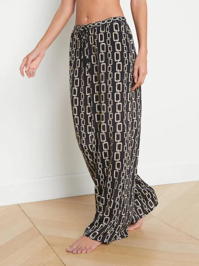 L039Agence Swimwear Women Geraldine Geo Pant Blackgold Chain