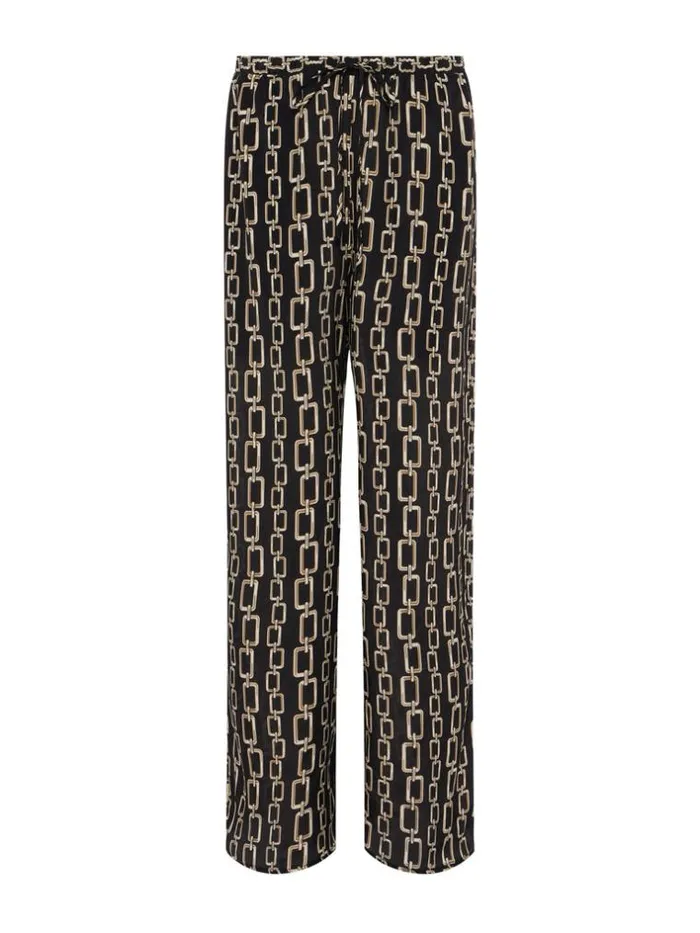 L039Agence Swimwear Women Geraldine Geo Pant Blackgold Chain