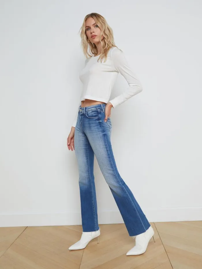 L039Agence Tees Women Benny Cotton Crewneck Tee White