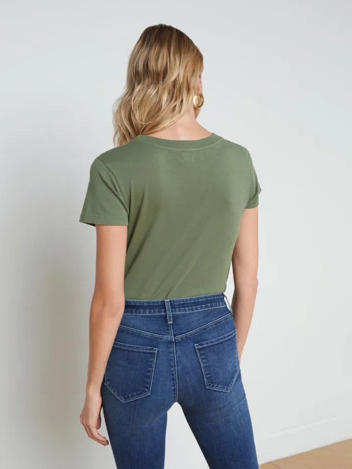 L039Agence Tees Women Cory Cotton Scoopneck Tee Clover