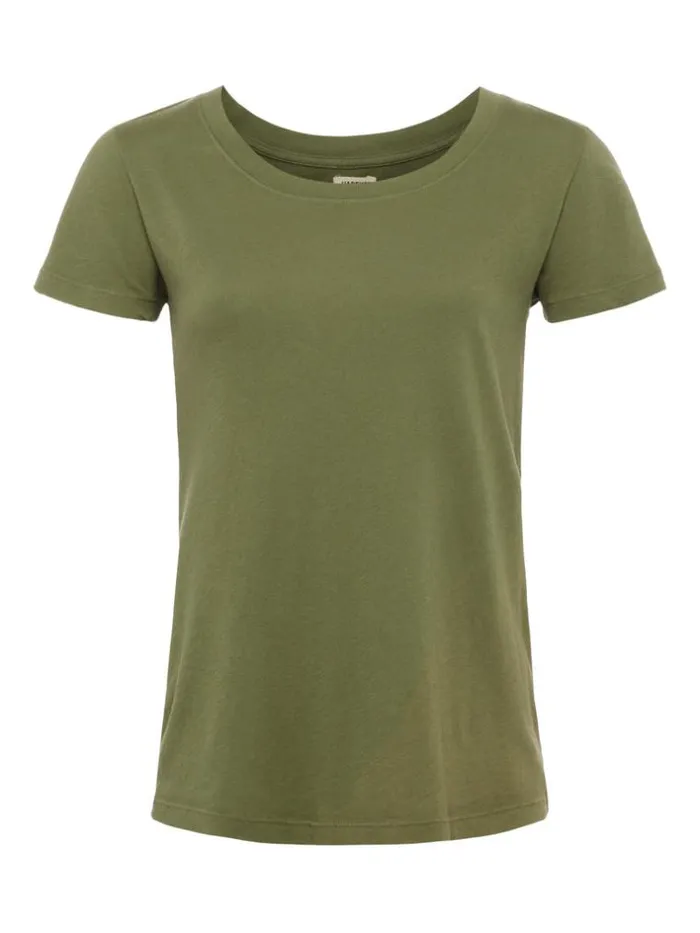 L039Agence Tees Women Cory Cotton Scoopneck Tee Clover