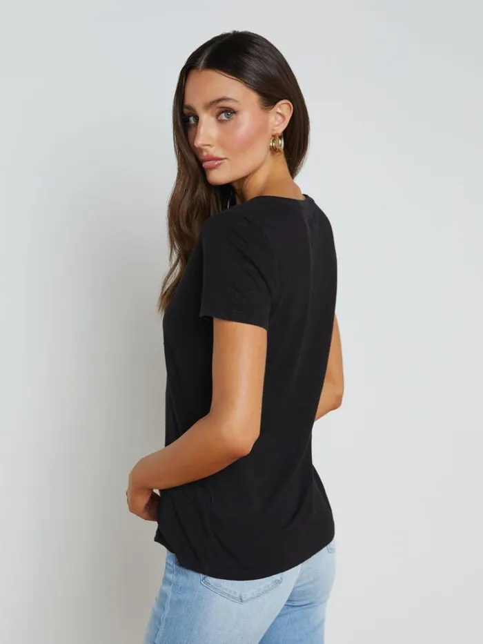 L039Agence Tees Women Daijia VNeck Tee Black