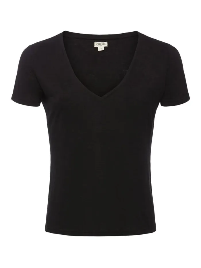 L039Agence Tees Women Daijia VNeck Tee Black