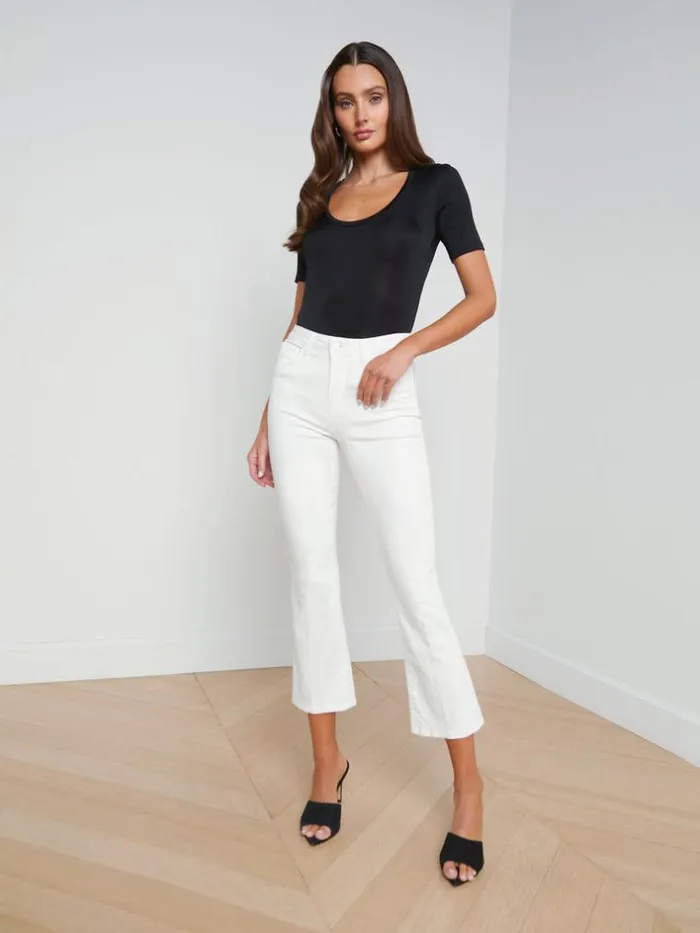 L039Agence Tees Women Felice Scoopneck Tee Black