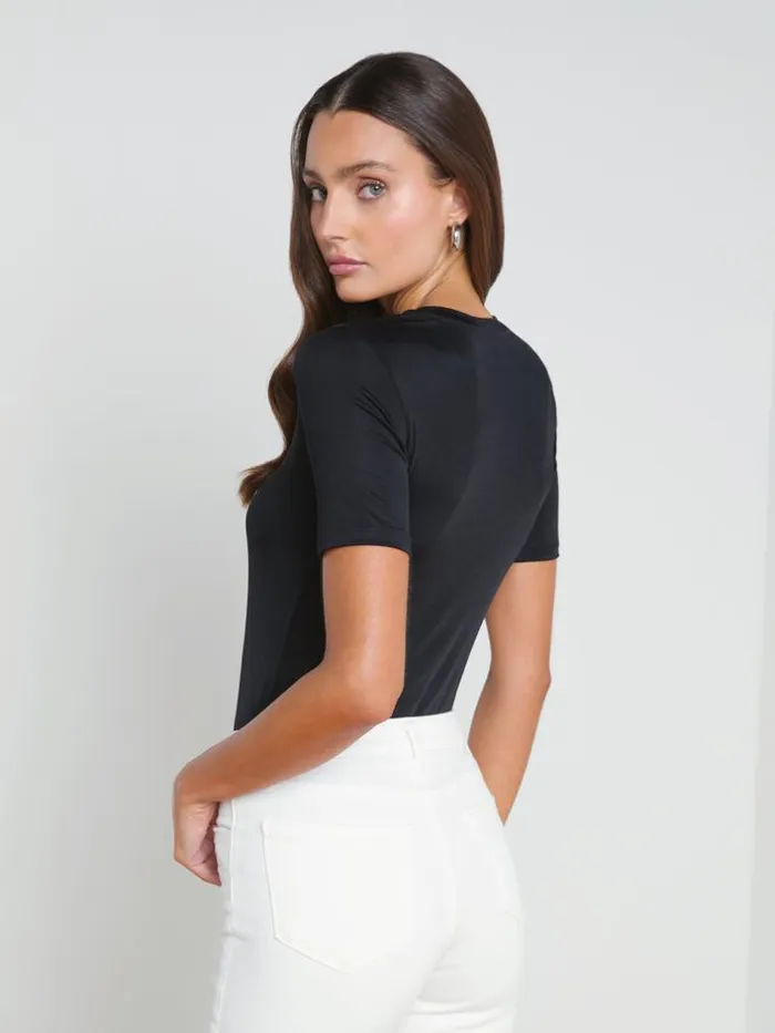 L039Agence Tees Women Felice Scoopneck Tee Black