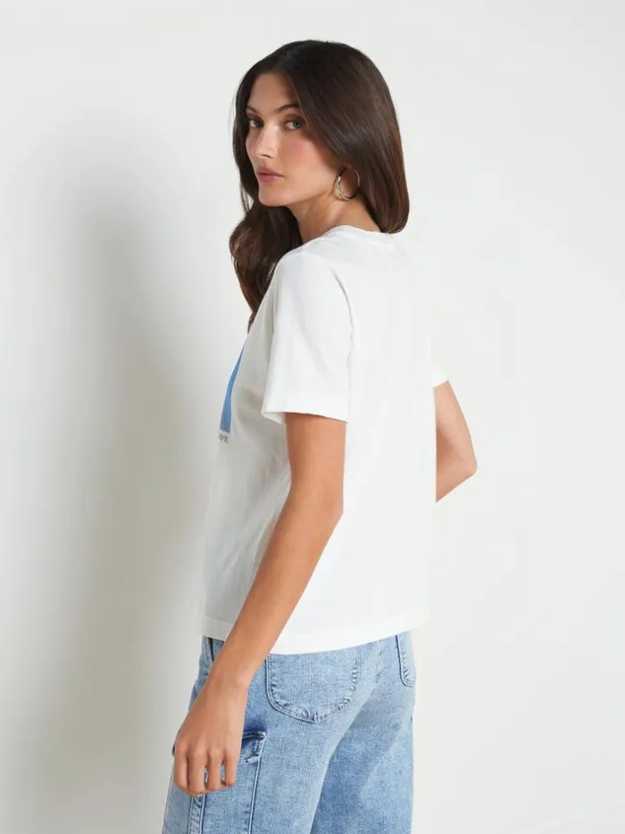L039Agence Tees Women Leilani Maui Moon Tee White