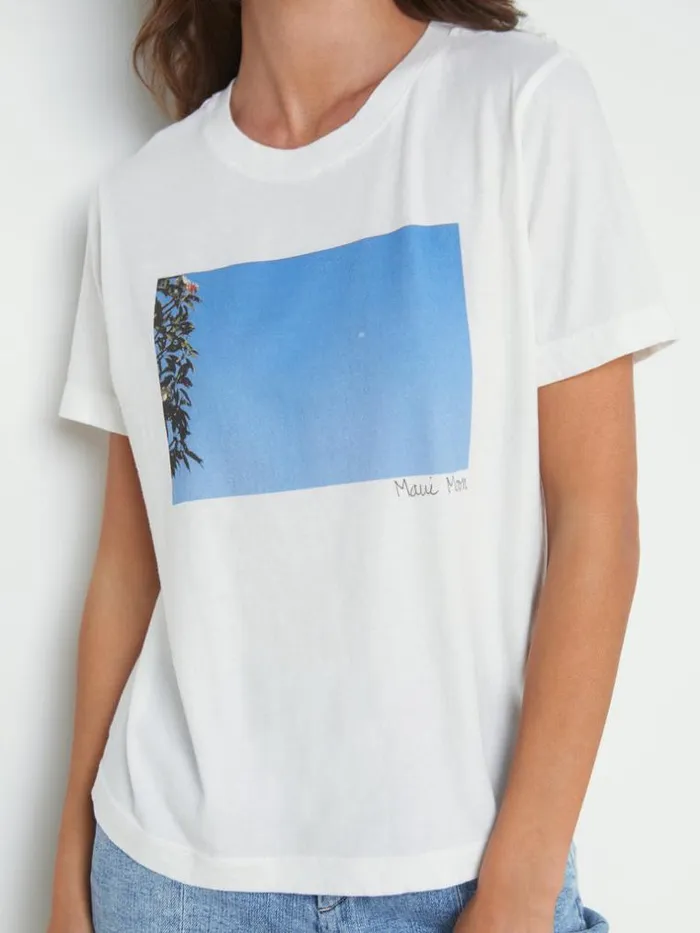 L039Agence Tees Women Leilani Maui Moon Tee White