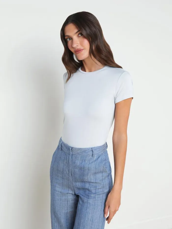 L039Agence Tees Women Ressi Fitted Tee Parisian Blue