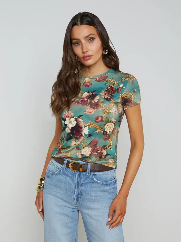 L039Agence Tees Women Ressi Fitted Tee Small Multi Rococo