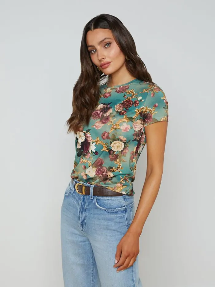 L039Agence Tees Women Ressi Fitted Tee Small Multi Rococo