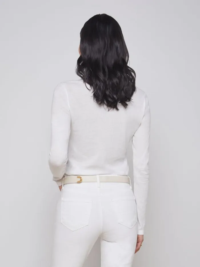 L039Agence Tees Women Tess Long Sleeve Tee White