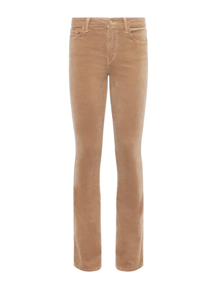 L039Agence Velvet Denim Women Stevie Velvet Jean Dark Cappuccino
