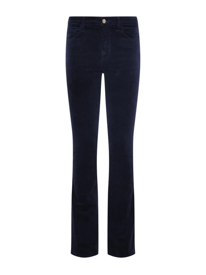 L039Agence Velvet Denim Women Stevie Velvet Jean Dark Navy