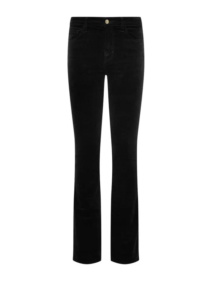 L039Agence Velvet Denim Women Stevie Velvet Jean Noir