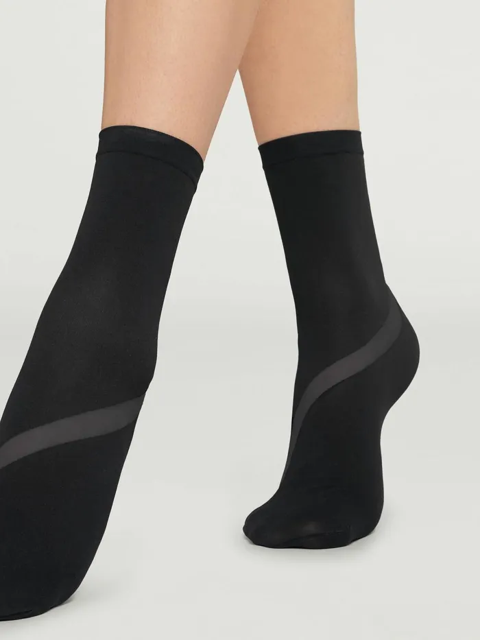 Leia Socks Midnightblack Women Wolford Socks