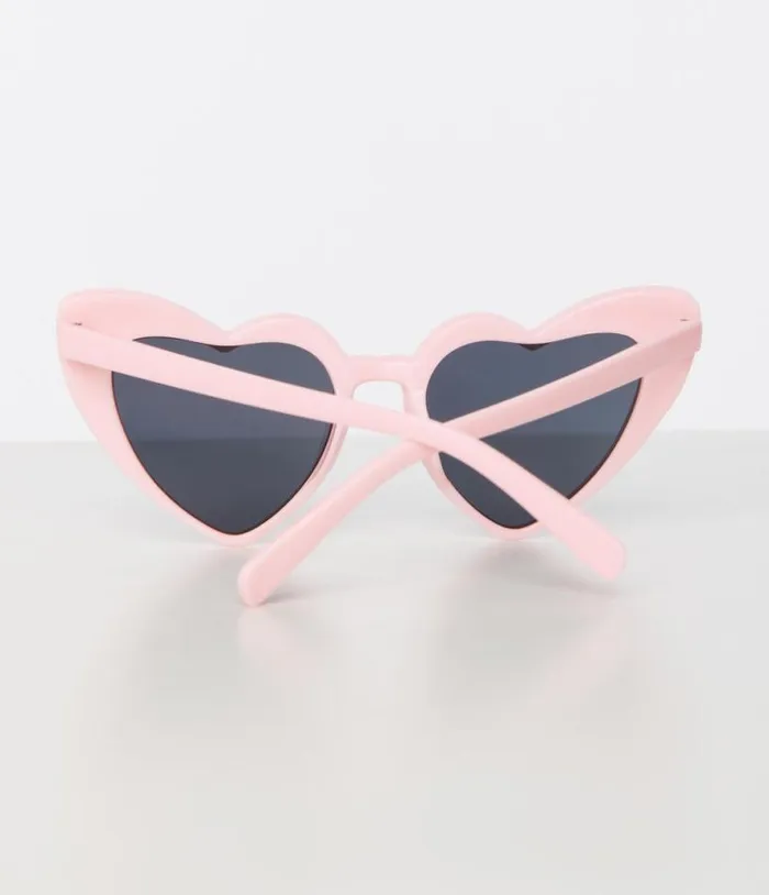 Light Pink Heart Sunglasses Accessories Unique Vintage Sunglasses