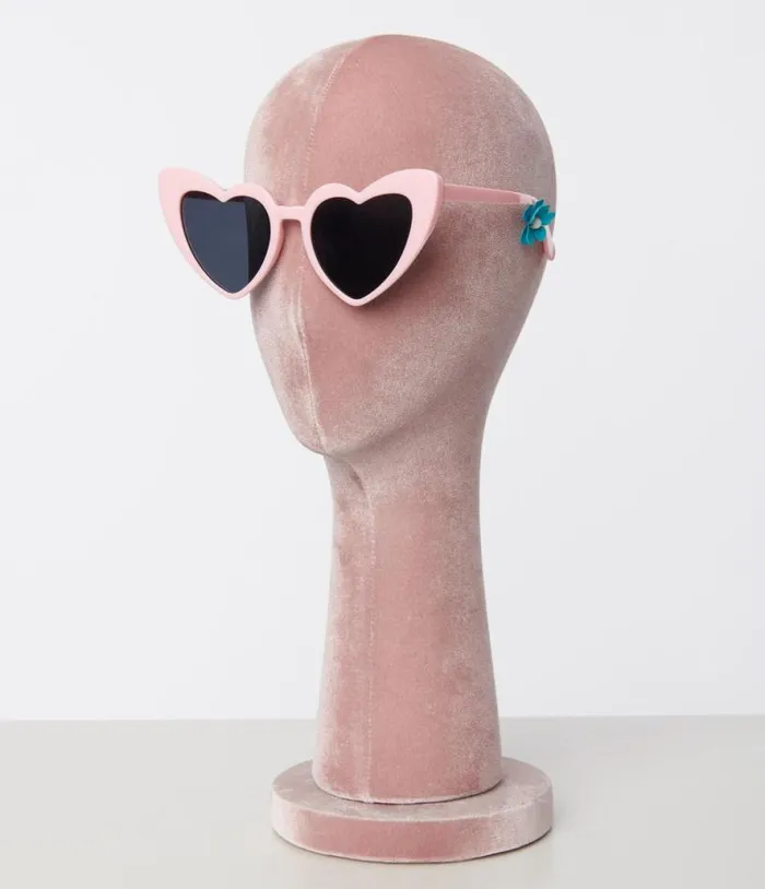 Light Pink Heart Sunglasses Accessories Unique Vintage Sunglasses