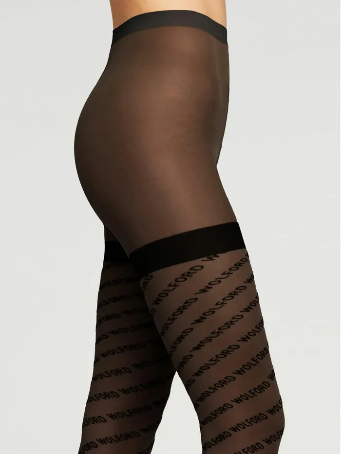 Logo Band Tights Blackblack Women Wolford Tights