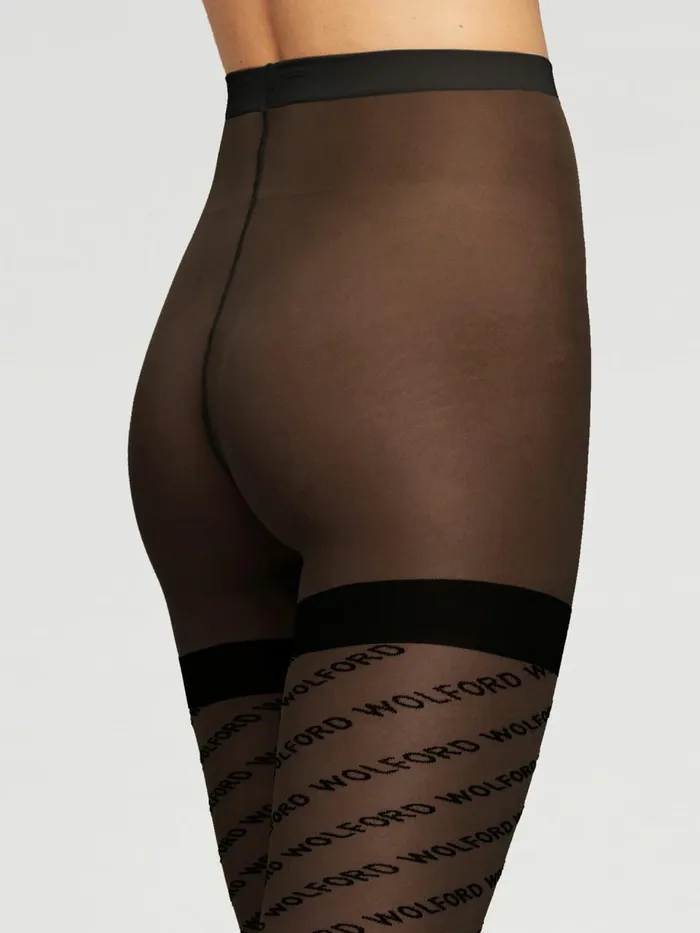 Logo Band Tights Blackblack Women Wolford Tights