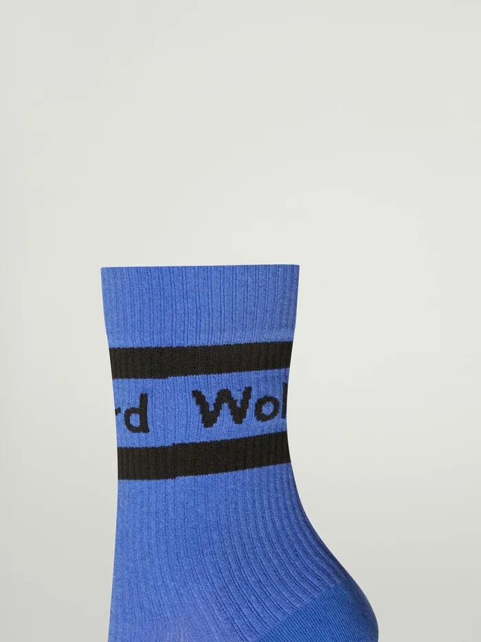 Logo Rib Socks Dazzling Blueblack Women Wolford Socks
