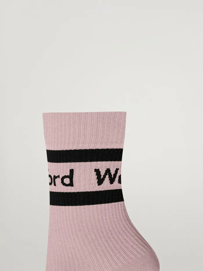 Logo Rib Socks Rose Petalblack Women Wolford Socks