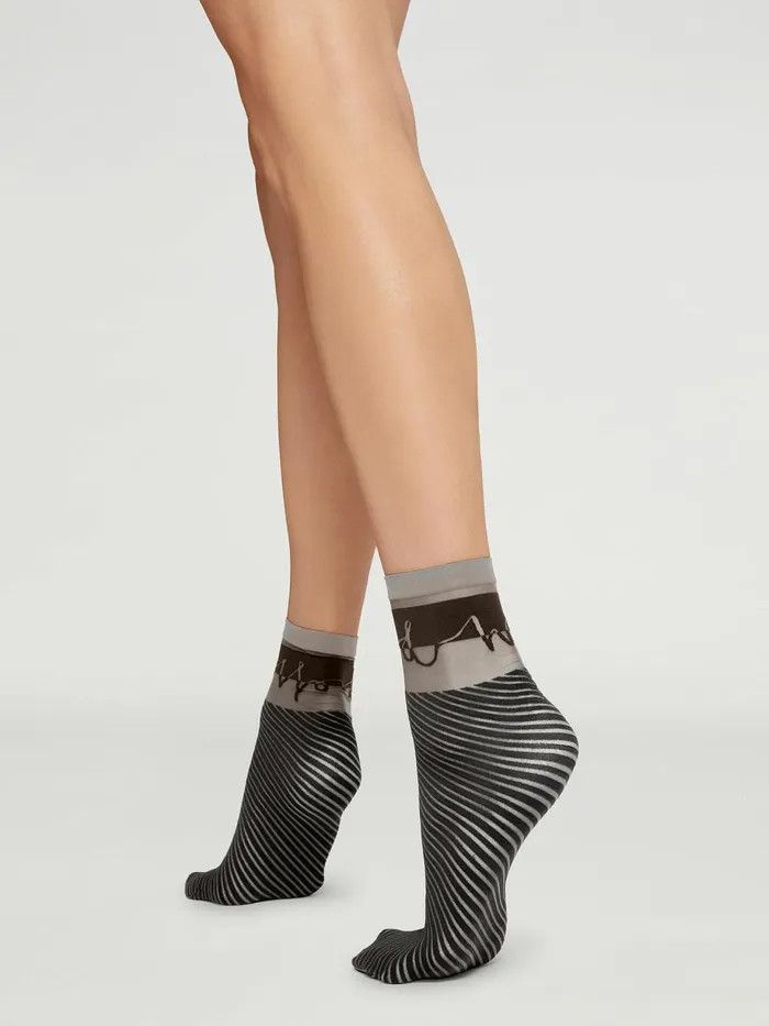 Logo Script Socks Fogblack Women Wolford Socks