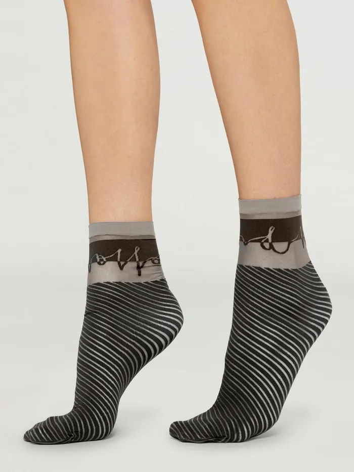 Logo Script Socks Fogblack Women Wolford Socks