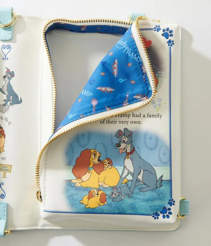 Loungefly Lady and The Tramp Book Convertible Backpack Accessories Unique Vintage Novelty Bags