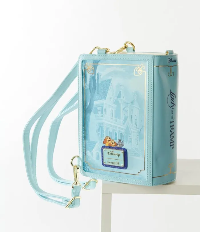 Loungefly Lady and The Tramp Book Convertible Backpack Accessories Unique Vintage Novelty Bags
