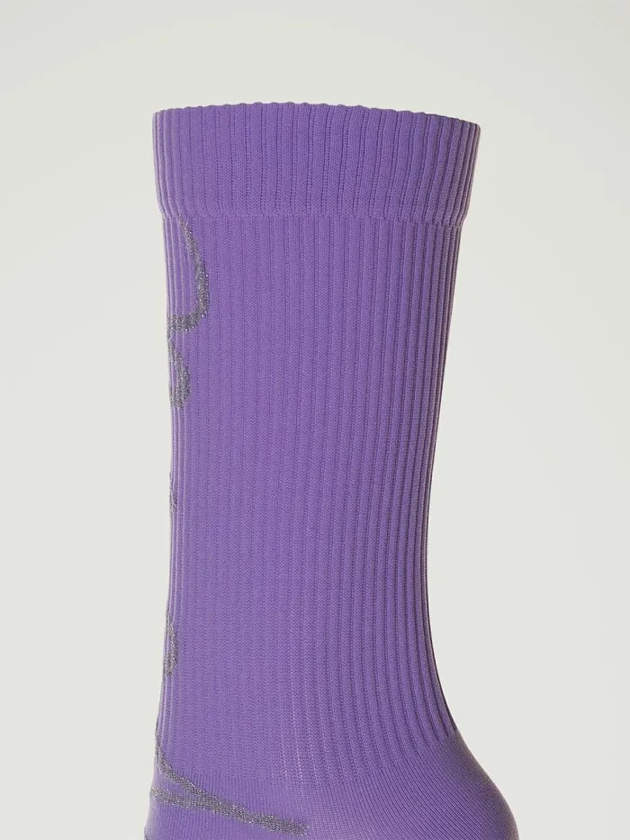 Lurex Logo Script Socks Lilacsilver Women Wolford Socks