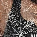 Magnolia Place Plus Size Black Spiderweb Capelet Halloween Unique Vintage Tops