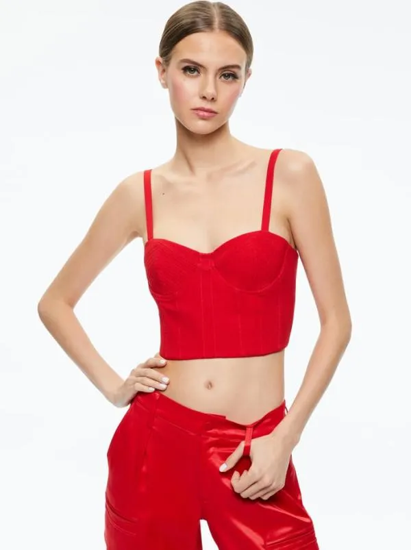 Matching Sets Women Alice Olivia ADARA BUSTIER TOP JOETTE LOW RISE CARGO PANT Matching Sets Women Alice Olivia ADARA BUSTIER TOP JOETTE LOW RISE CARGO PANT