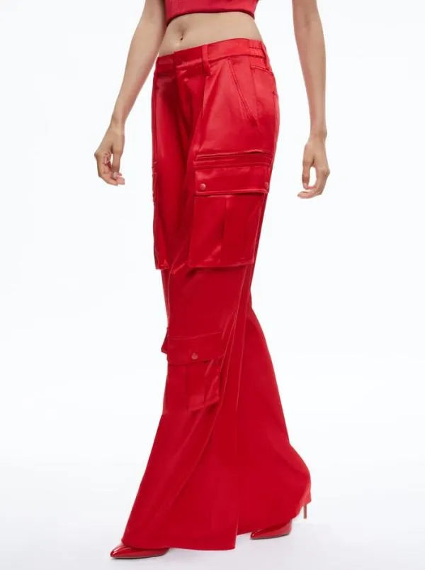 Matching Sets Women Alice Olivia ADARA BUSTIER TOP JOETTE LOW RISE CARGO PANT Matching Sets Women Alice Olivia ADARA BUSTIER TOP JOETTE LOW RISE CARGO PANT